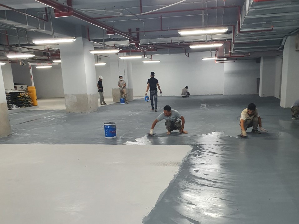 Tổng hợp những yêu cầu cần thiết khi thi công sơn Epoxy hệ tự san