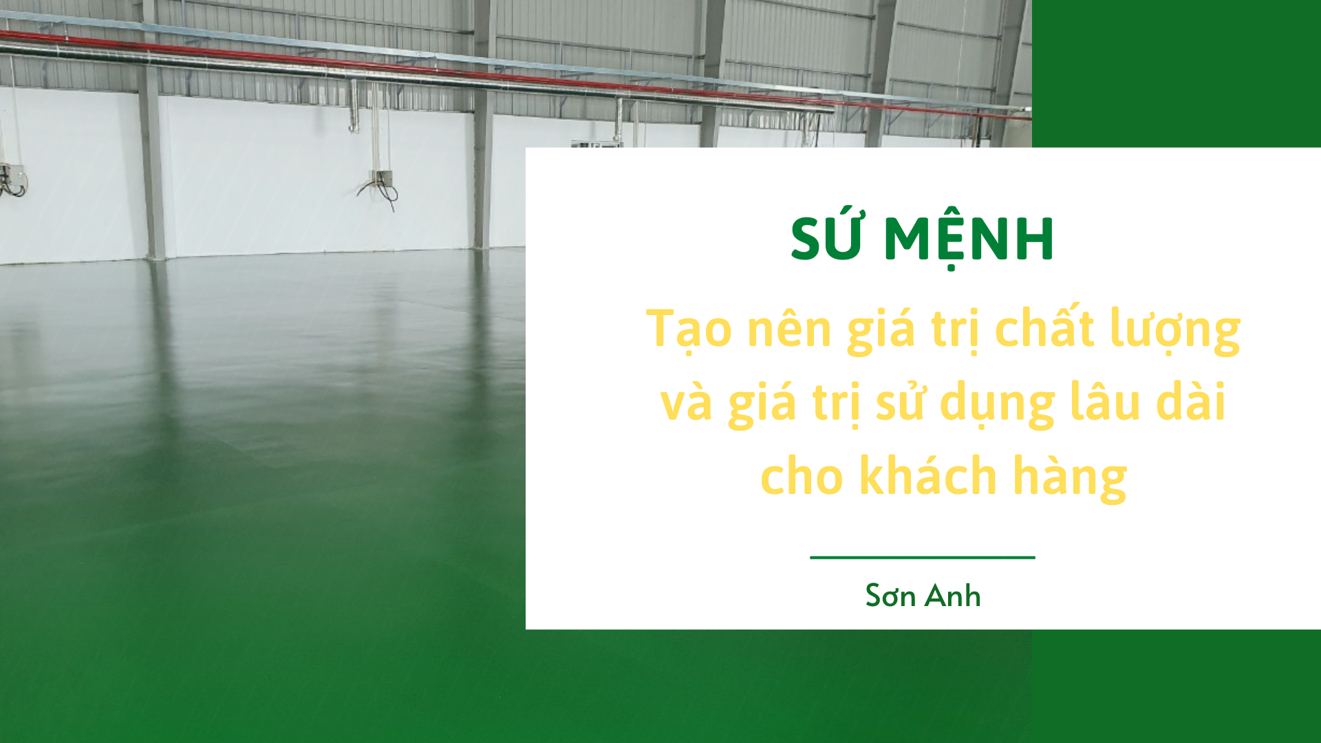 Sứ mệnh Sơn Anh Epoxy