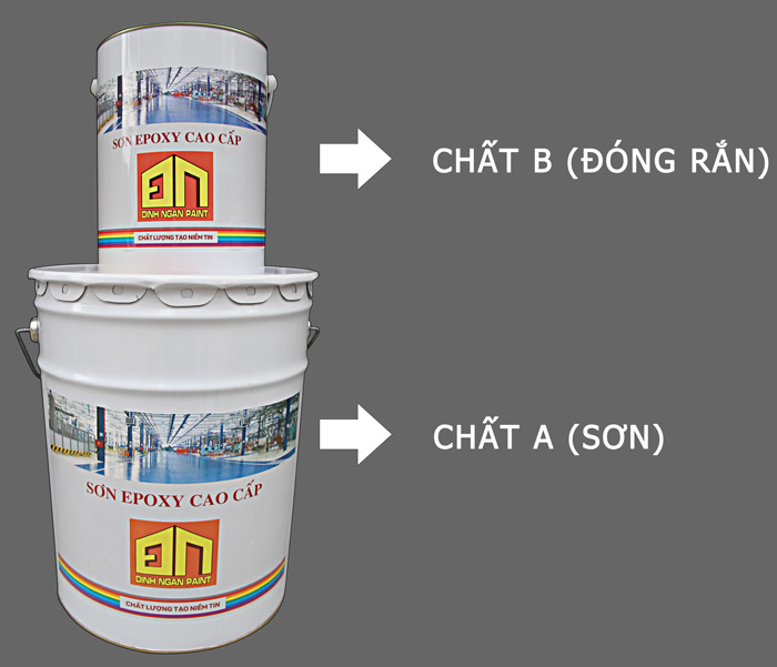 Một bộ sơn epoxy bao gồm 2 thành phần chính