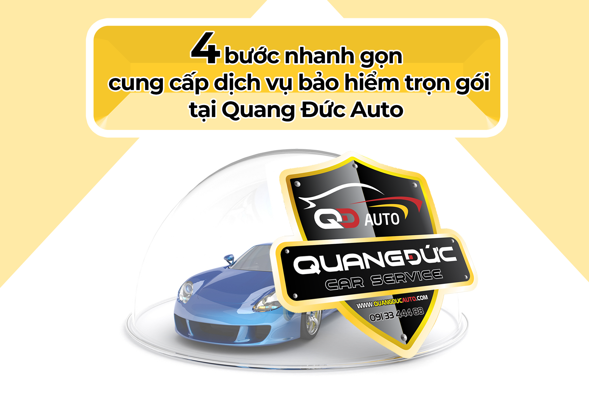 4 bước nhanh gọn trong cung cấp dịch vụ bảo hiểm trọn gói tại Quang Đức Auto