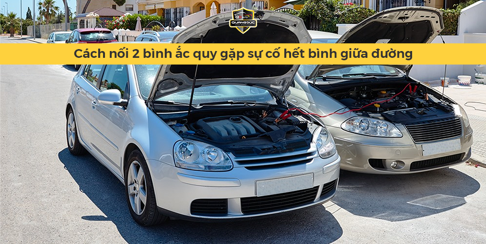 Cách nối hai bình ắc quy khi xe hết bình giữa đường