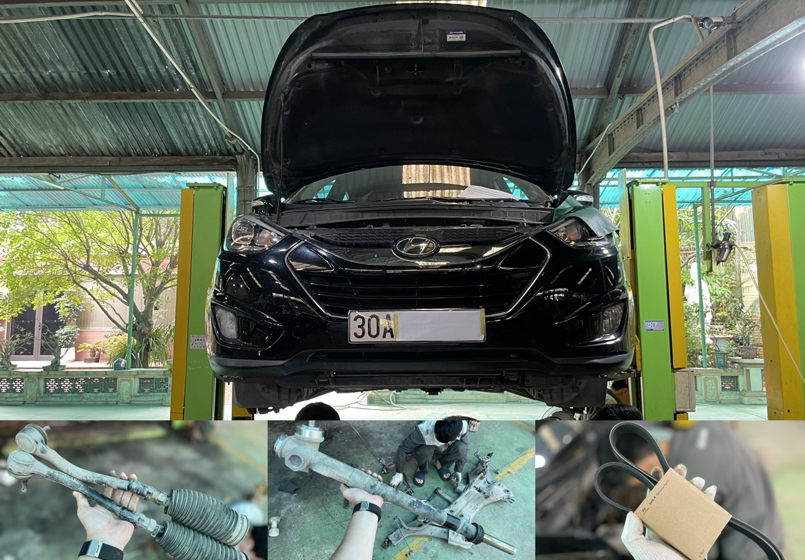 HYUNDAI TUCSON BẢO DƯỠNG CÁC CHI TIẾT CAO SU GẦM, XỬ LÝ ĐÈN GẦM BỊ HẤP HƠI NƯỚC