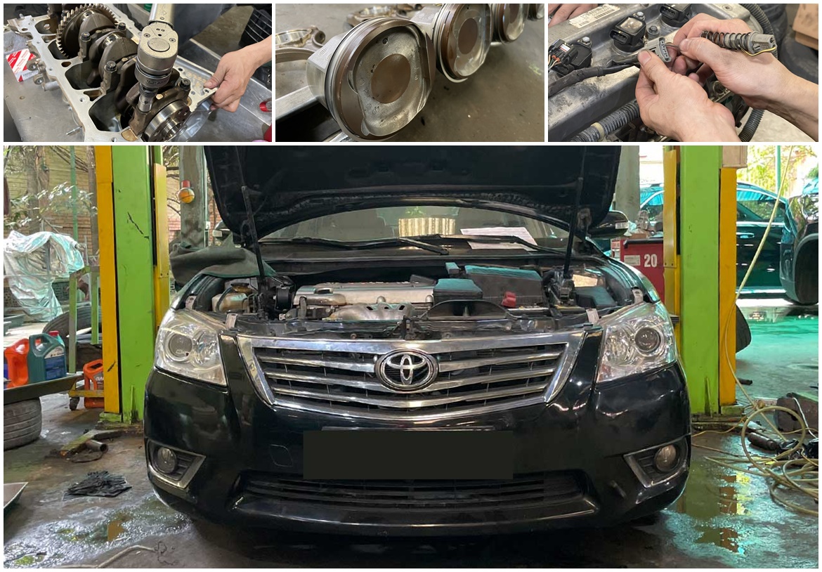 ĐẠI TU ĐỘNG CƠ TOYOTA CAMRY BỊ HẾT NƯỚC LÀM MÁT GÂY QUÁ NHIỆT BAO NHIÊU TIỀN?