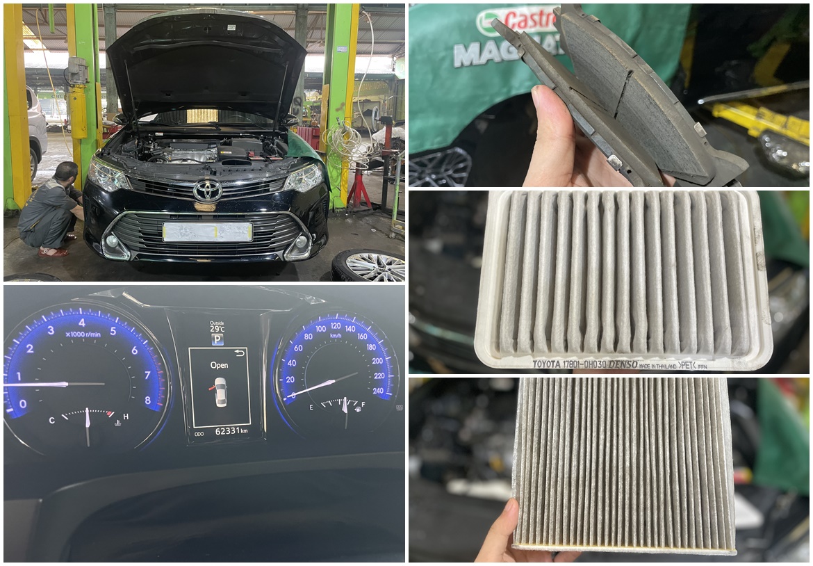BẢO DƯỠNG PHANH & LỌC GIÓ TOYOTA CAMRY 2.5Q BAO NHIÊU TIỀN?