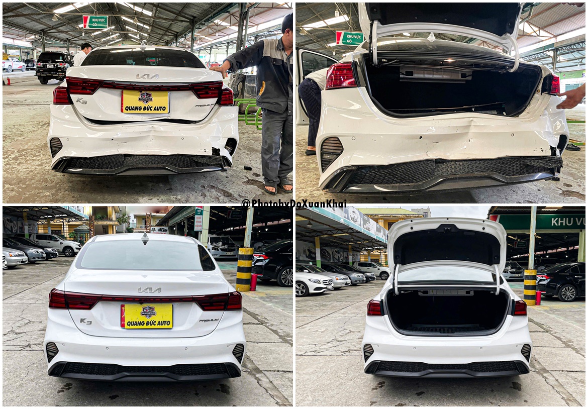 PHỤC HỒI XE TAI NẠN KIA K3 BỊ MÓP CỐP VỠ ĐÈN