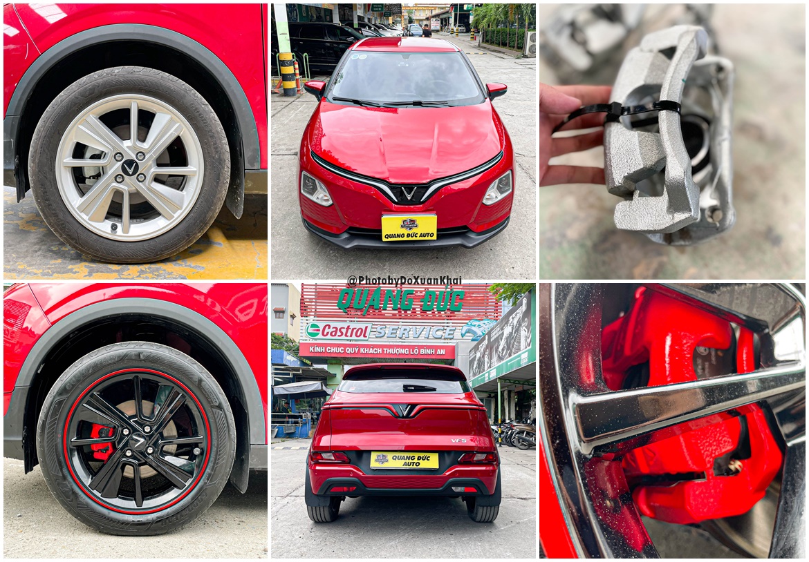 VINFAST VF5 SƠN ĐỔI MÀU CẢN, LAZANG, CÙM PHANH GIÁ BAO NHIÊU?