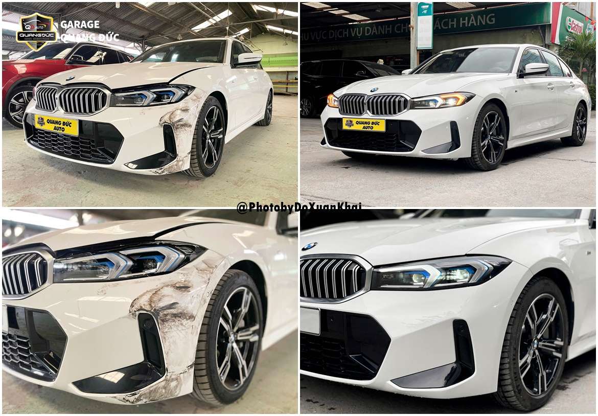 THAY ĐÈN - SƠN CẢN TRƯỚC BMW330i PHỤC HỒI VẺ ĐẸP SANG TRỌNG HIỆN ĐẠI