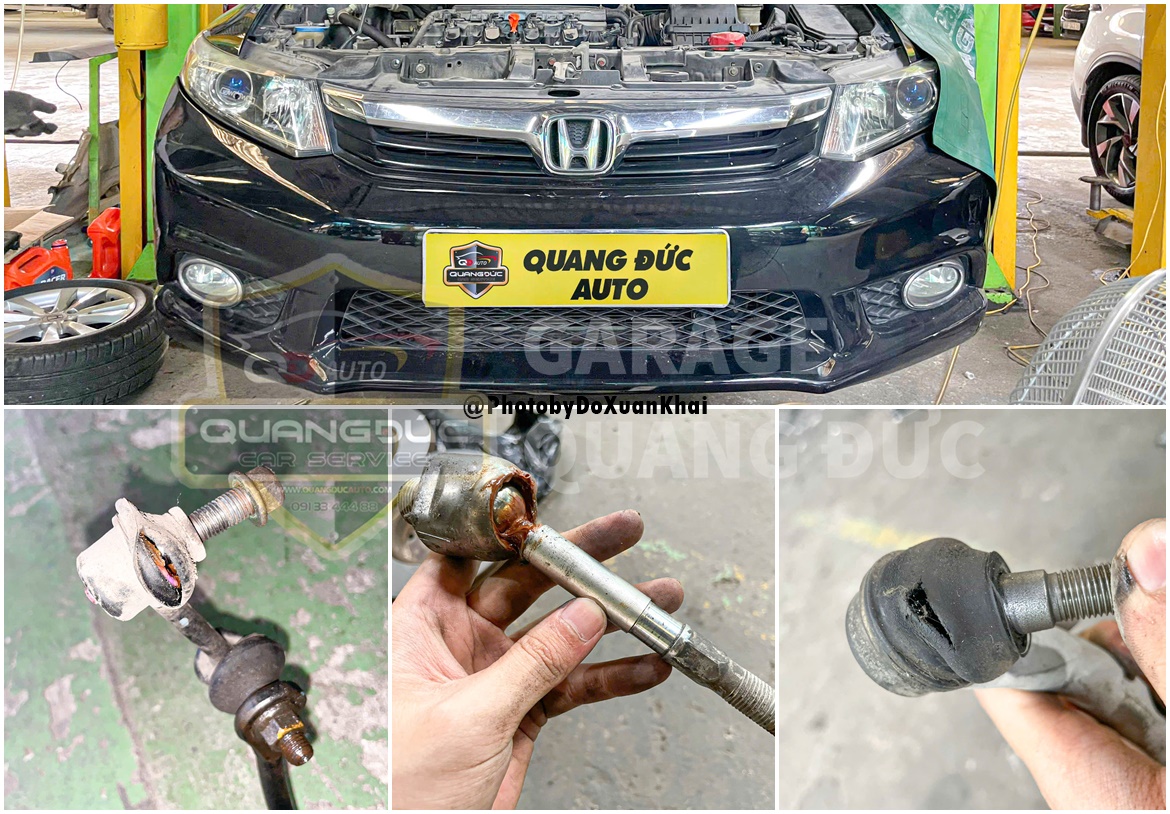 THAY ROTUYN HONDA CIVIC- SỬA CHỮA SAU 13 NĂM TUỔI CÓ TIẾNG KÊU LẠ DƯỚI GẦM