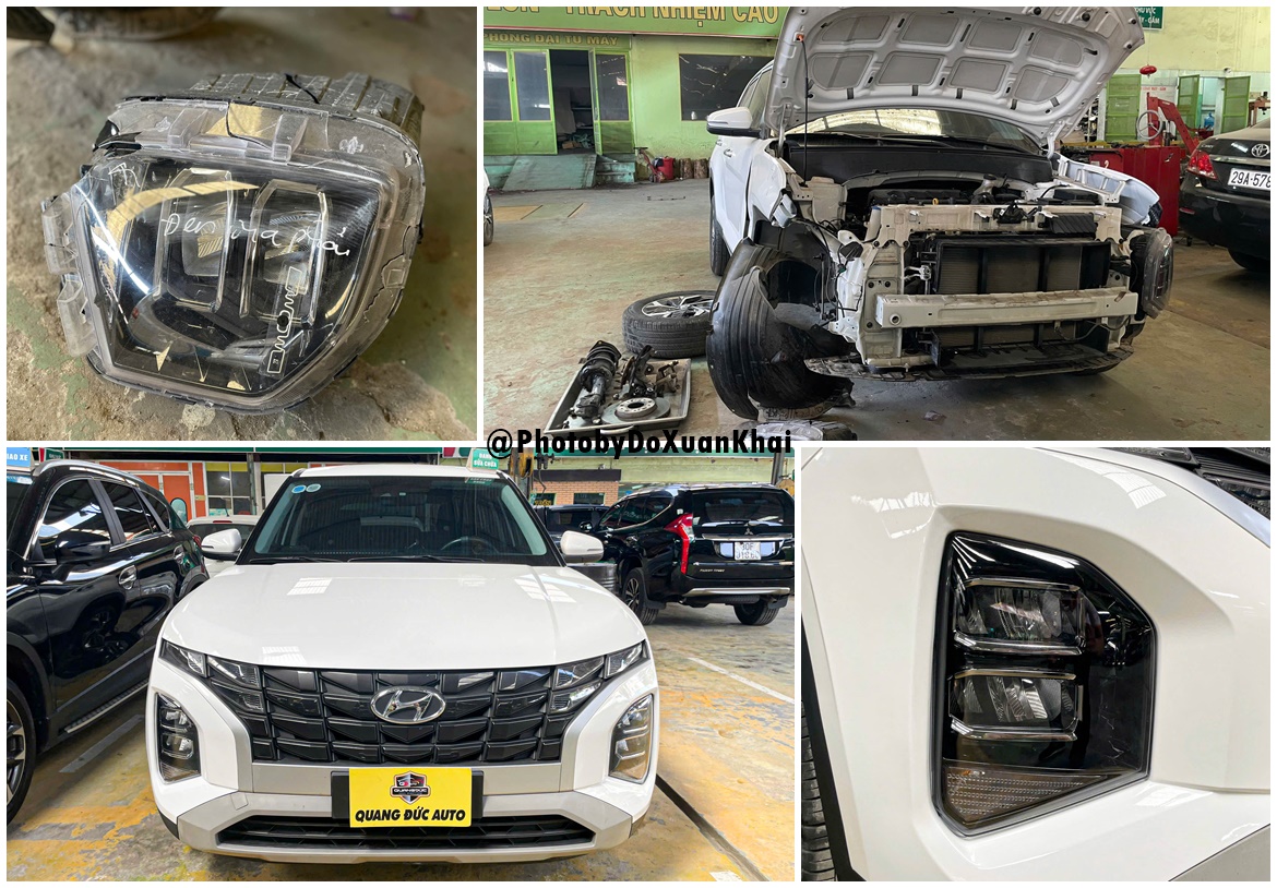 PHỤC HỒI HYUNDAI CRETA 2024 BỊ TAI NẠN VỠ ĐÈN PHA PHỤ