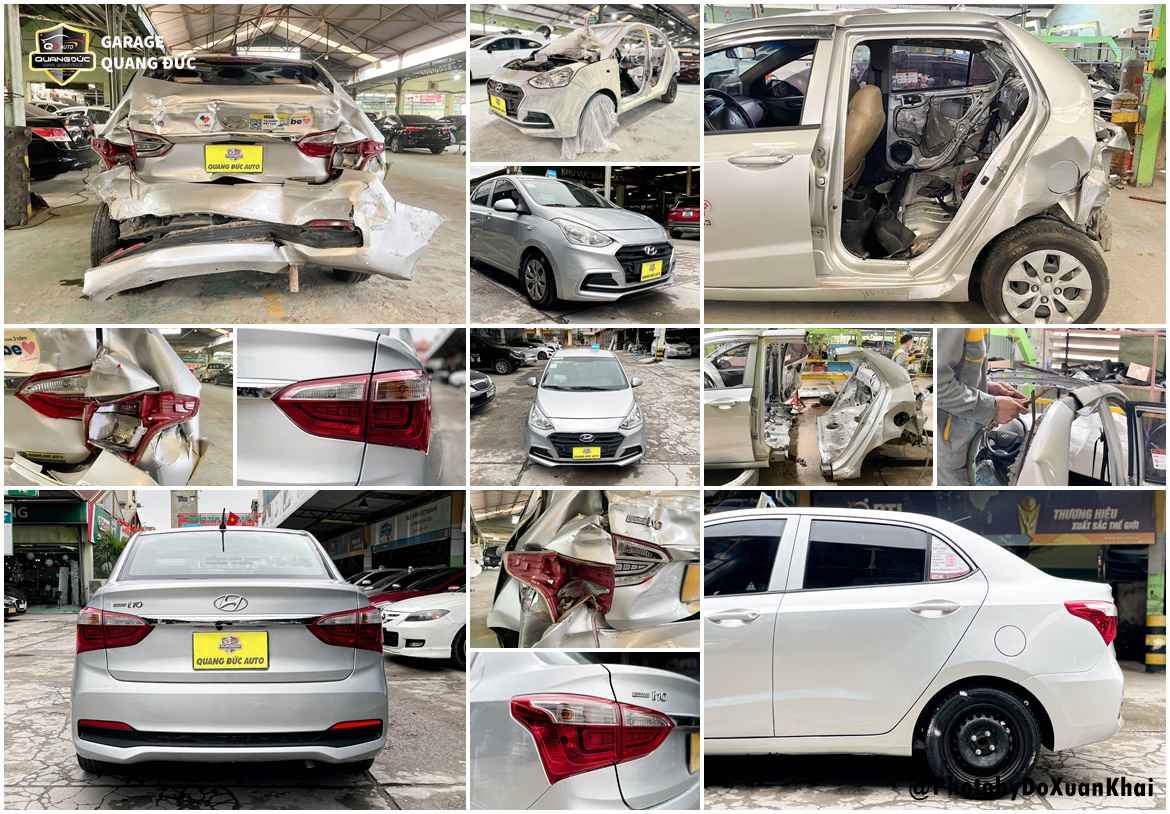 PHỤC HỒI ĐUÔI XE HYUNDAI GRAND I10 BẢN SEDAN HƯ HỎNG NẶNG - ĐẢM BẢO CHẤT LƯỢNG & TỐI ƯU CHI PHÍ