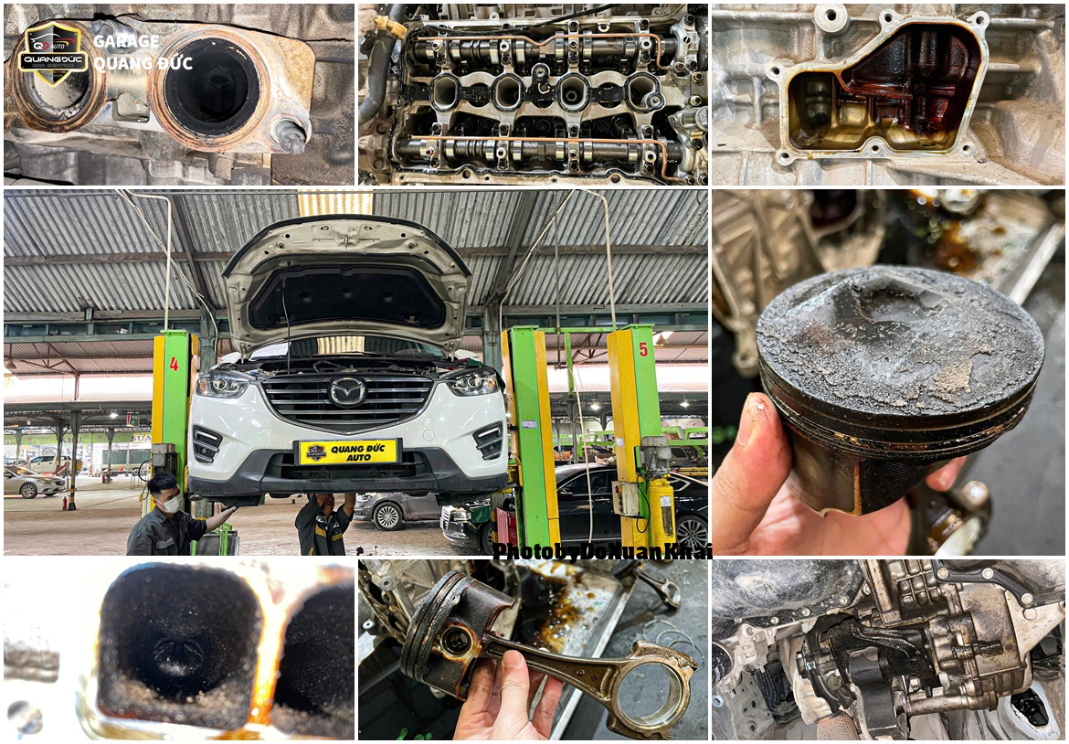 ĐẠI TU ĐỘNG CƠ MAZDA CX5 ĐỜI 2016 BỊ HAO NHỚT ĐỘNG CƠ SAU QUÃNG ĐƯỜNG HƠN 16 VẠN