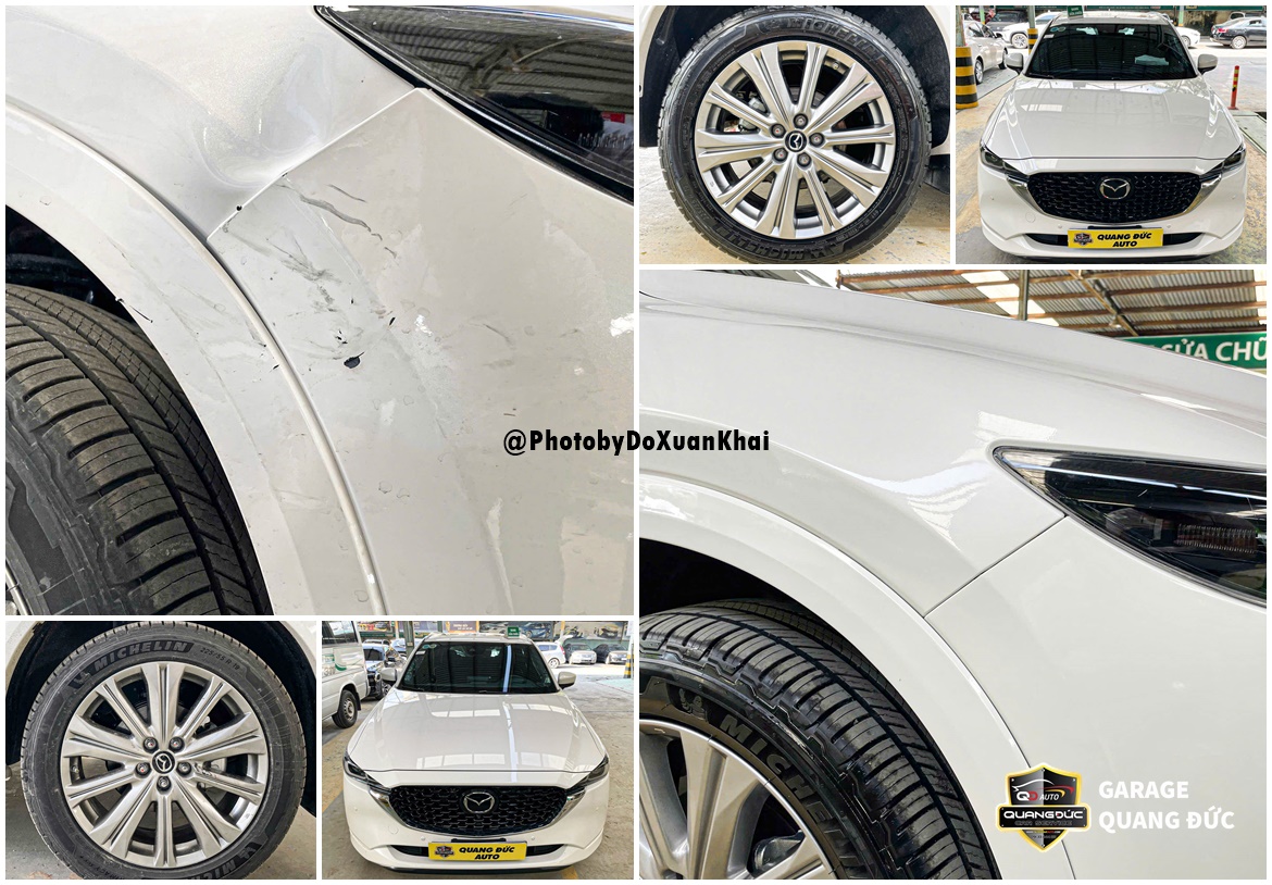 PHỤC HỒI MAZDA CX5 EXCLUSIVE TAI NẠN MÓP TAI PHỤ, CẢN TRƯỚC