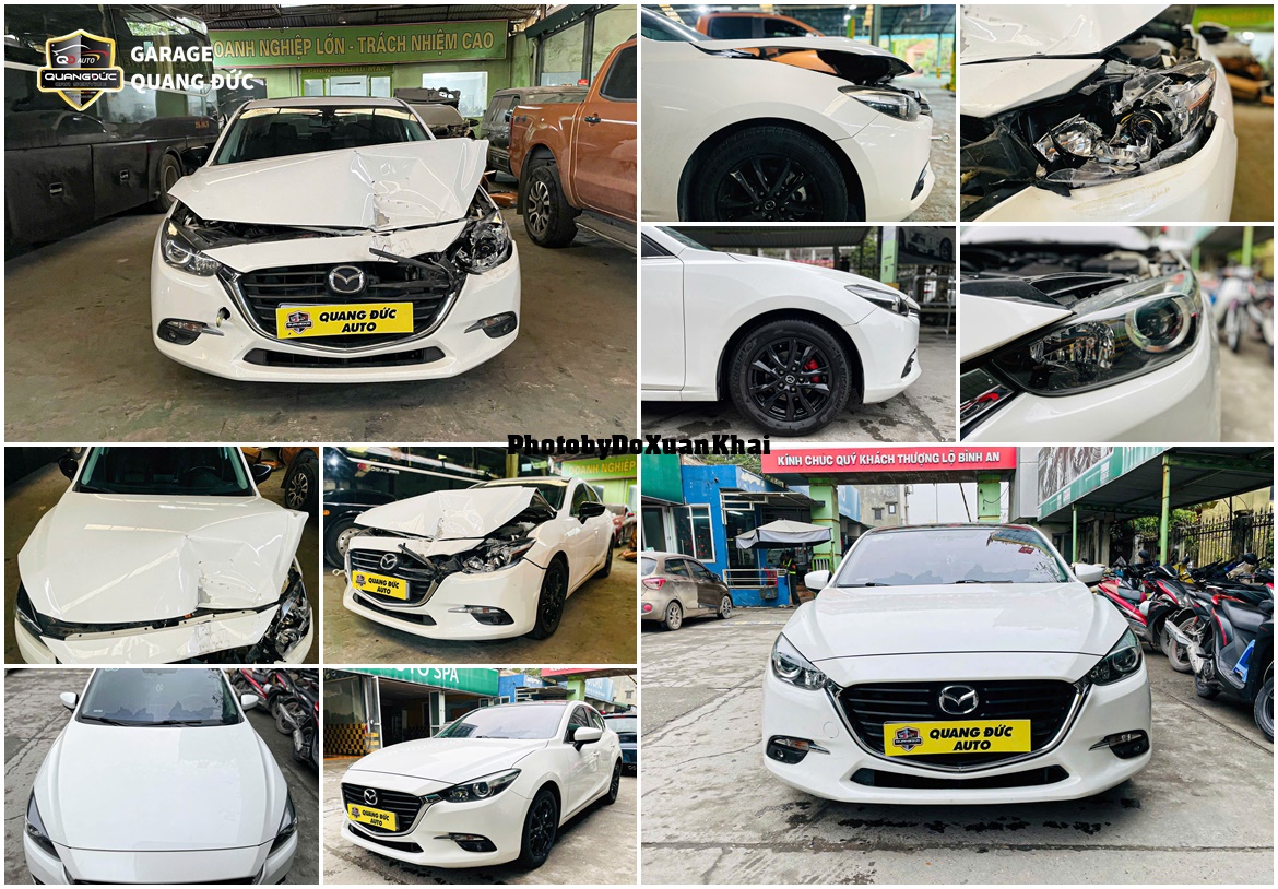 PHỤC HỒI MAZDA 3 ĐỜI 2019 TAI NẠN VỠ ĐÈN PHA, BIẾN DẠNG CAPO... NHANH NHẤT, CHUẨN NHẤT