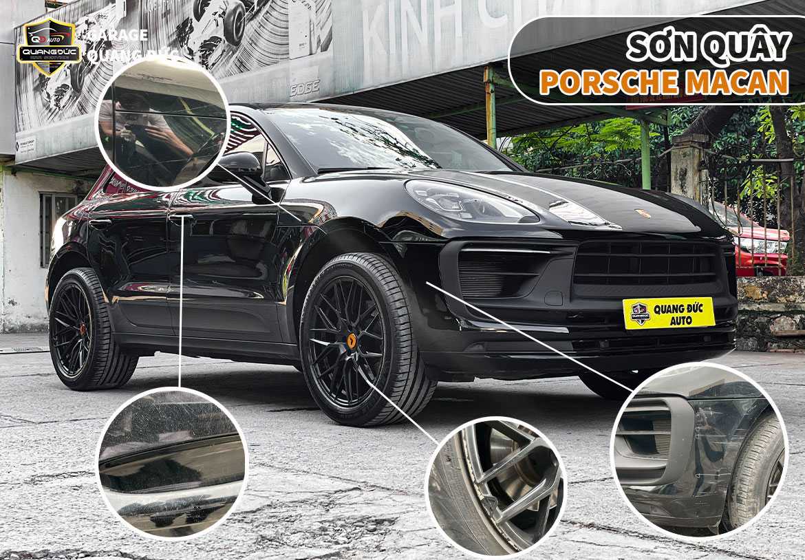 SƠN QUÂY TOÀN BỘ XE PORSCHE MACAN XÓA NHỮNG VẾT XƯỚC LỚN - NHANH - ĐẸP - CHUẨN MÀU