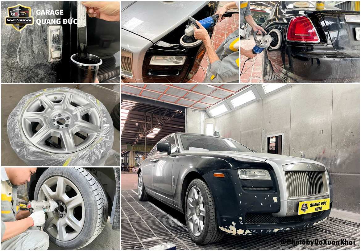 SƠN XE ROLLS ROYCE GHOST - XÓA XƯỚC THÂN VỎ & LAZANG CHO DÒNG XE SANG