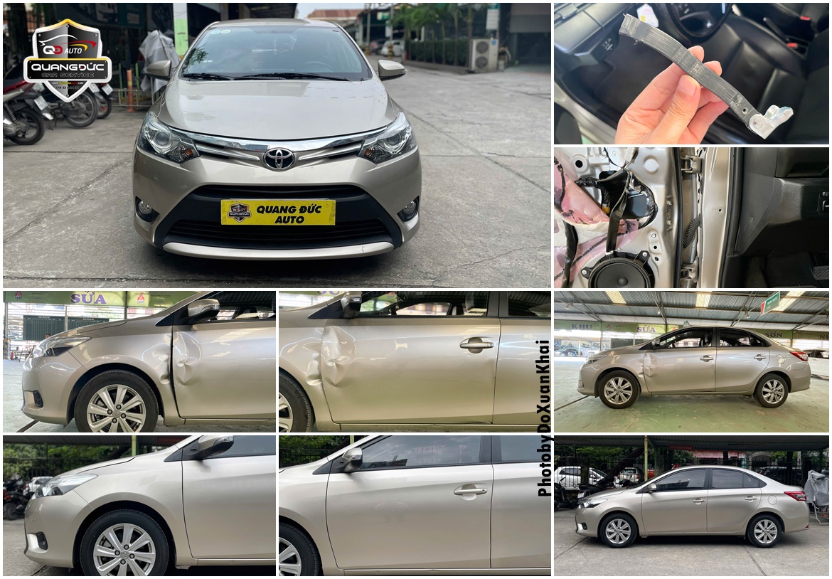 PHỤC HỒI CÁNH CỬA XE TOYOTA VIOS CONG VÊNH BIẾN DẠNG LỆCH BẢN LỀ