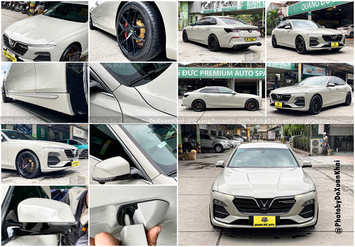 ĐỔI MÀU SƠN Ô TÔ VINFAST LUX A - NGOẠI THẤT XÁM XI MĂNG CÁ TÍNH THEO PHONG CÁCH PORSCHE
