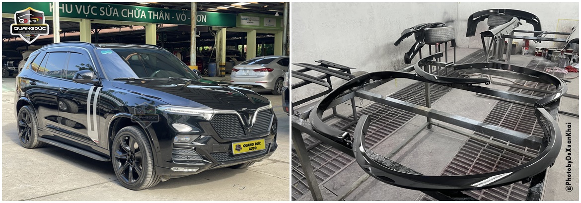 SƠN ĐỔI MÀU ỐP ĐEN, LAZANG TRÊN XE VINFAST LUX SA - THỜI GIAN & CHI PHÍ