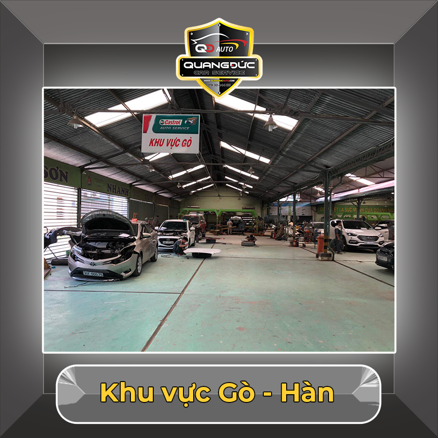 Các khu vực sửa chữa xe ô tô tại Quang Đức