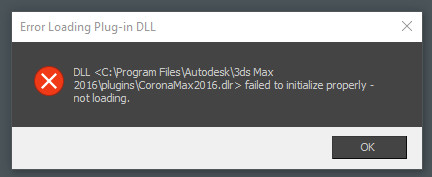 Hướng dẫn fix DLL <C:\..\Coronamax20xx.dlr> failed to initialize properly - not loading