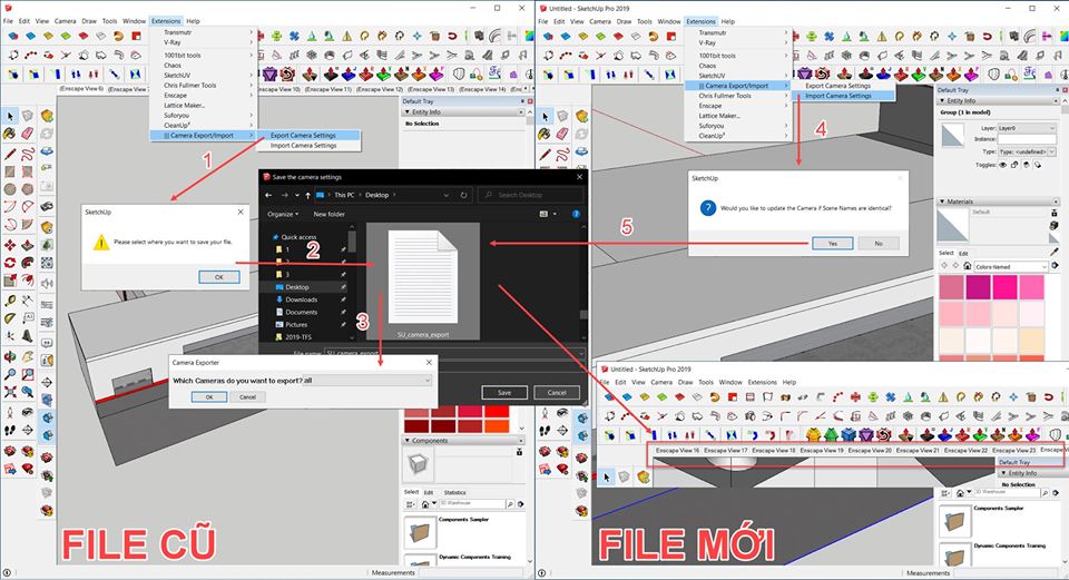 TIPS ENSCAPE: File Sketchup nặng và bị không mở được khi sài Sketchup + Enscape