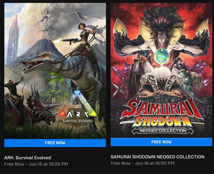 Samurai Shodown và ARK được free vĩnh viễn 11/06-18/06/2020