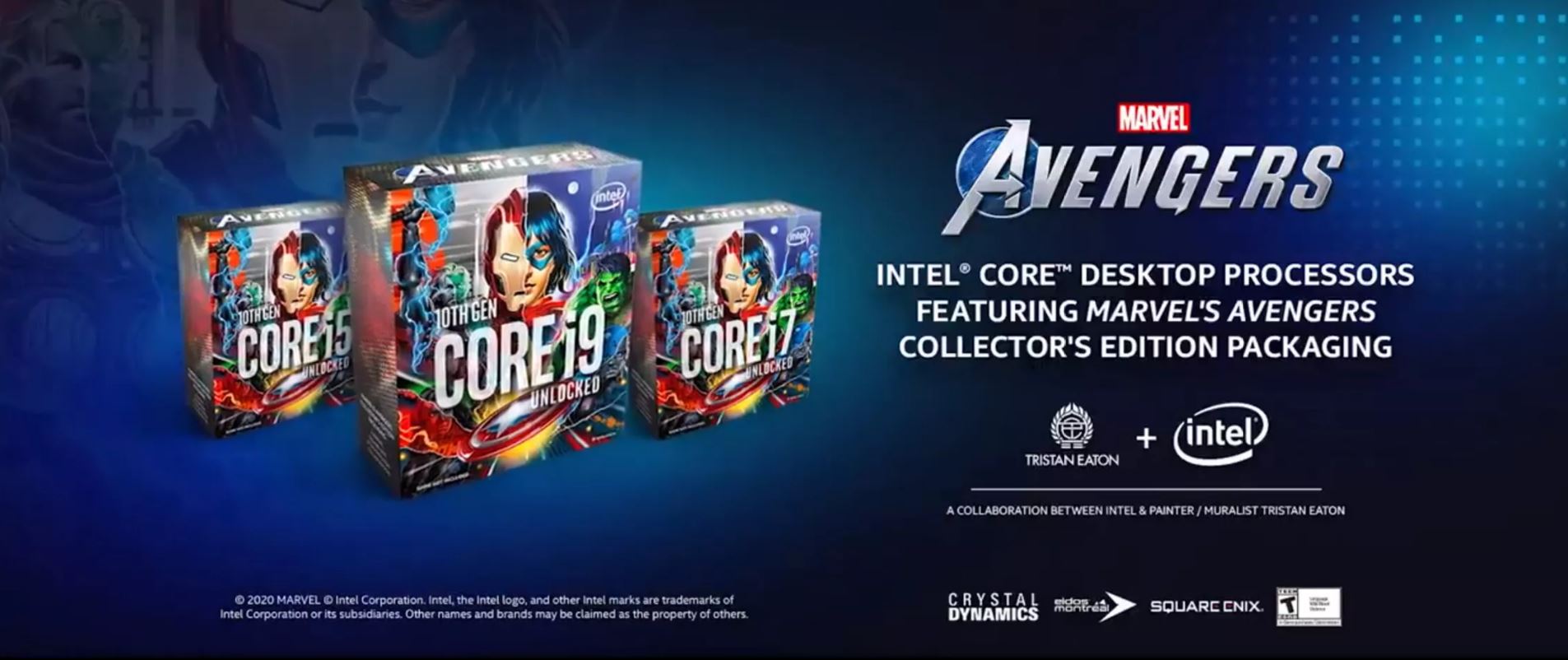 Intel công bố loạt CPU Core thế hệ 10 dòng KA với phiên bản Marvel’s Avengers Collector’s Edition độc đáo