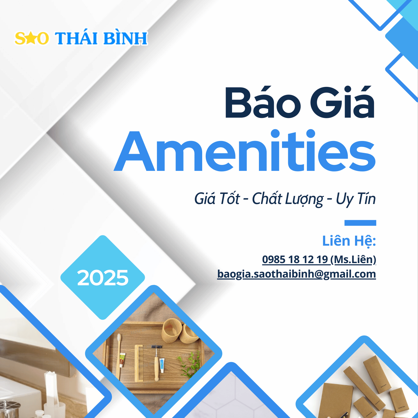 Báo giá đồ dùng khách sạn - Báo giá Amenities cập nhật mới nhất