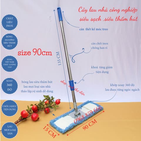 Cách Tháo Chổi Lau Nhà Công Nghiệp Siêu Nhẹ Nhàng