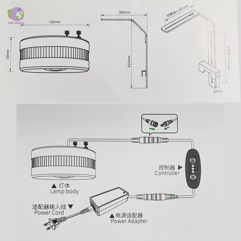 Đèn LED Rọi WRGB-UV Kèm Chân KZJ TA4 (70W)-2