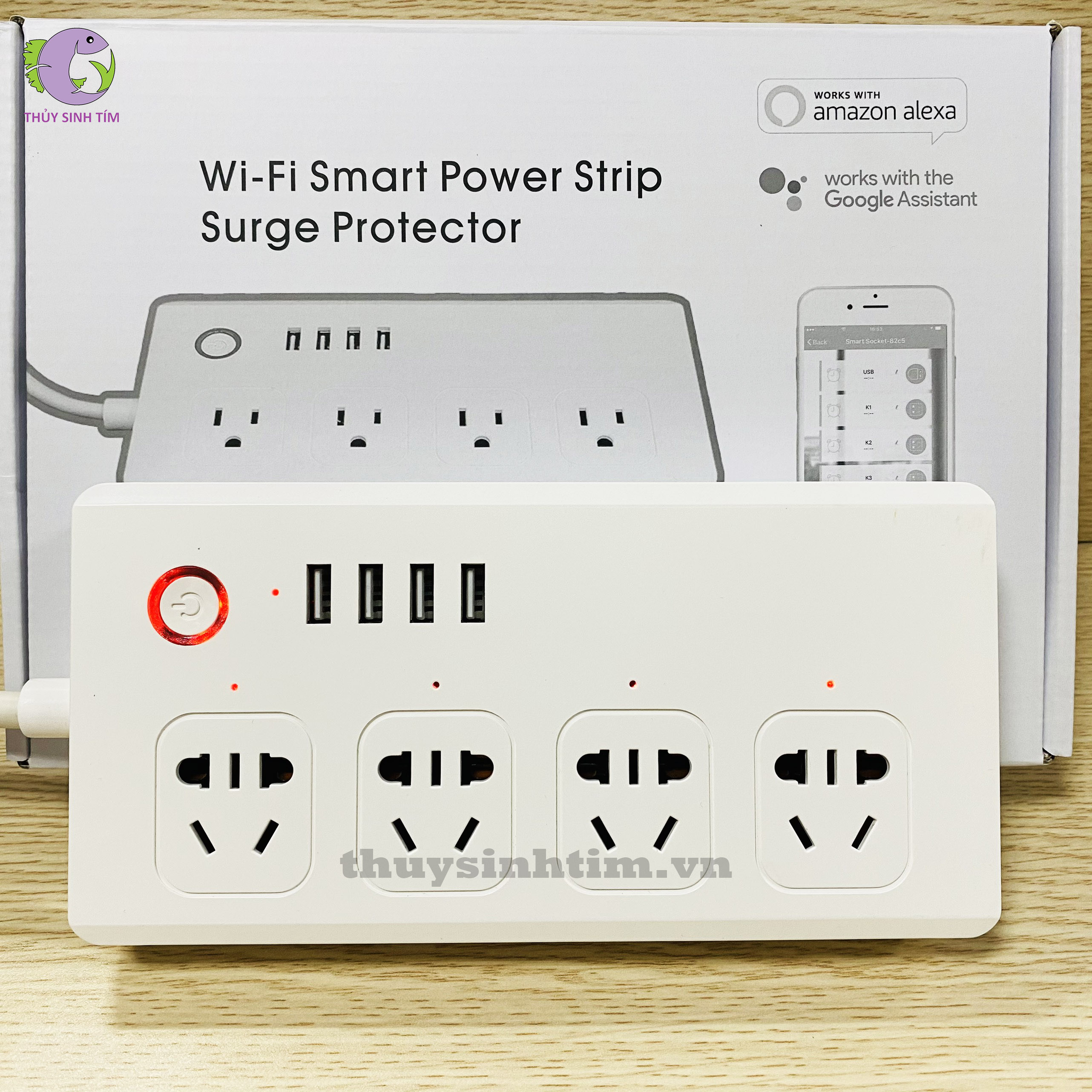 Hẹn Giờ Wifi Smart Aquarium 4 Ổ + 4 Cổng USB - 2