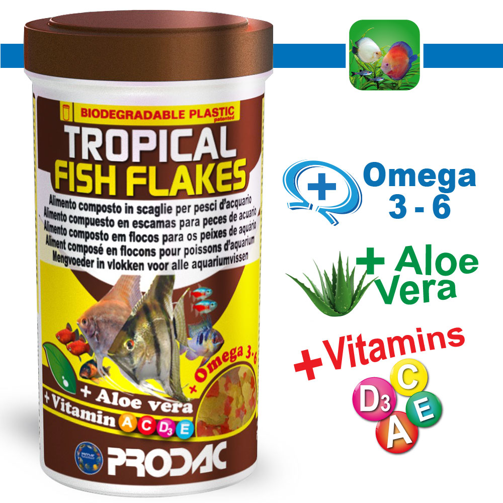 Thức Ăn Dạng Mảnh Cho Cá Cảnh TROPICAL FISH FLAKES prodac - 1