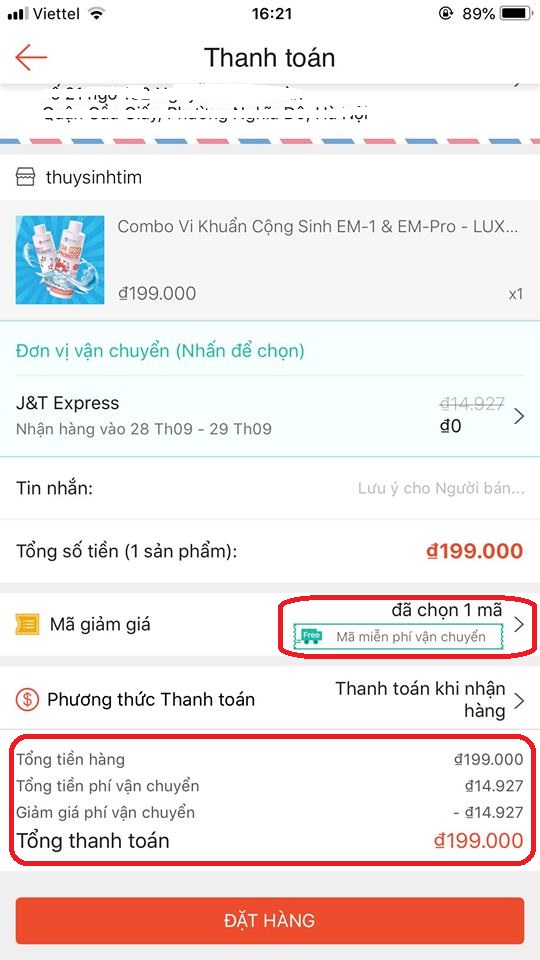 mua hàng miễn phí vận chuyển trên shopee