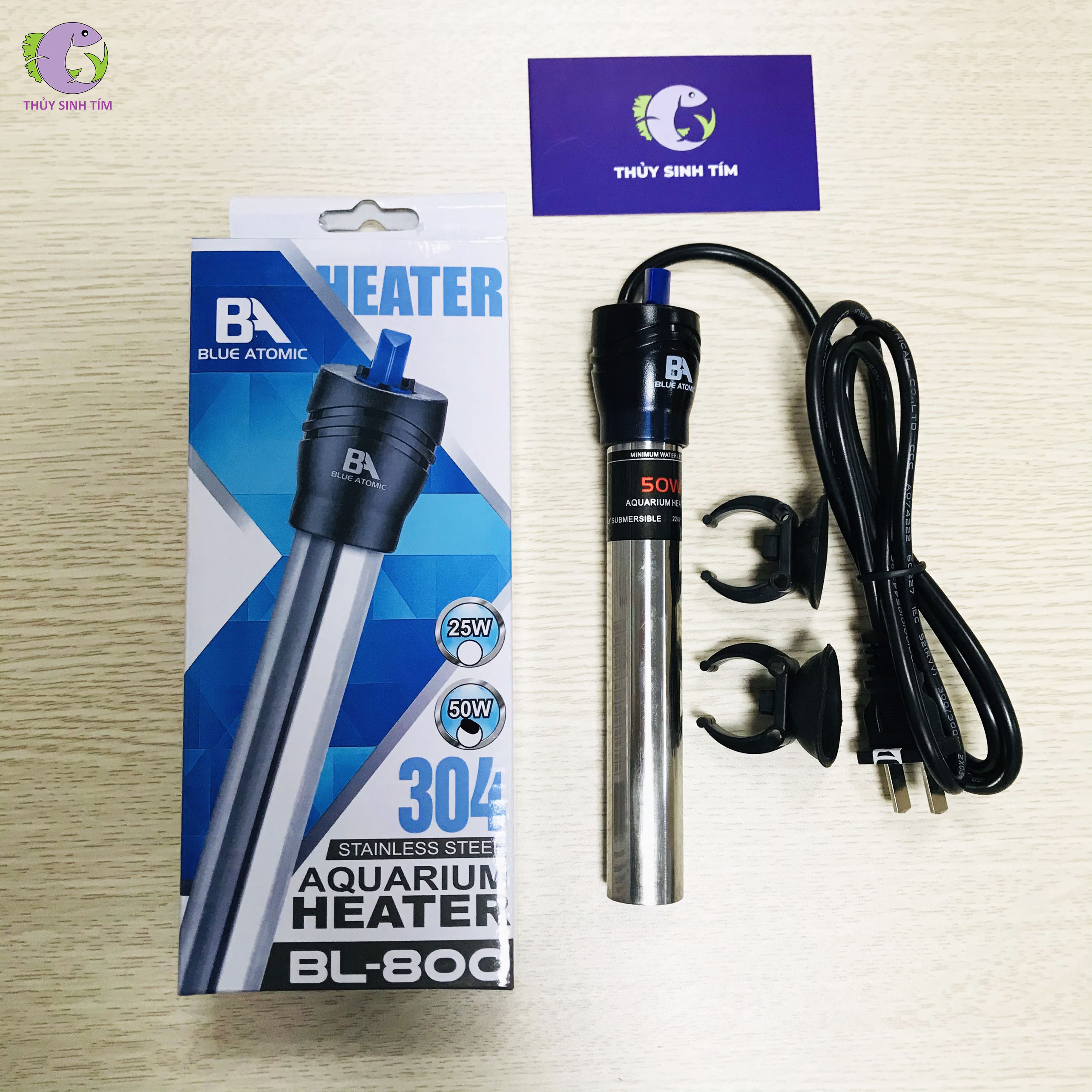 Sưởi bể cá inox Blue Atomic BL-800 (50W) - 1