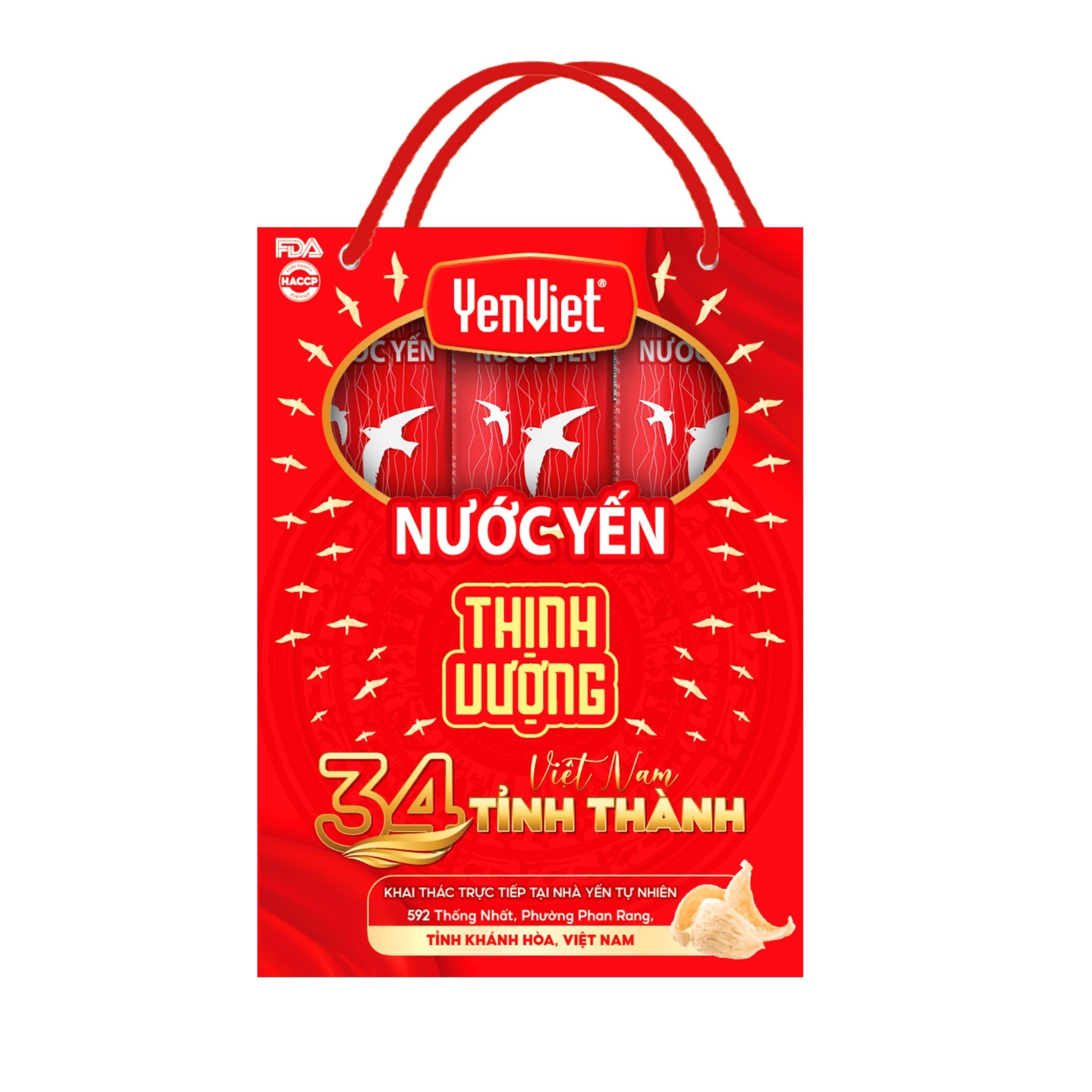 Nước Yến YenViet Vị Nguyên Bản [Hộp Đứng 06 lon x 190ml]