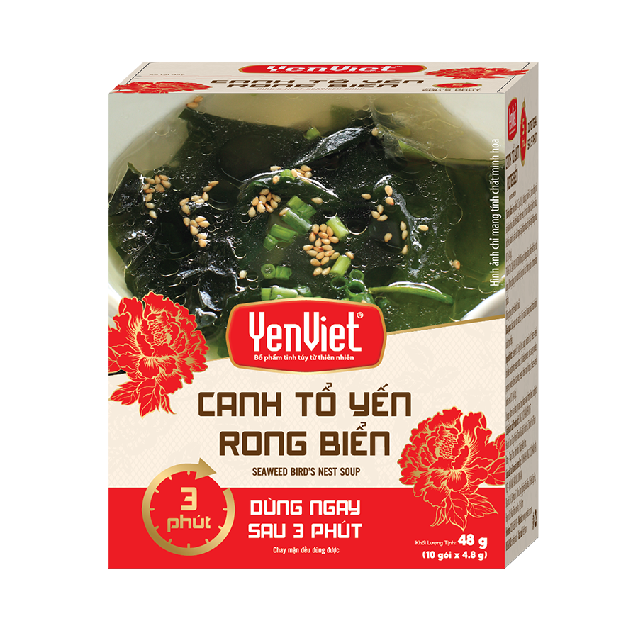 Canh Tổ Yến Rong Biển [Hộp 10 Gói x 4.8gr]