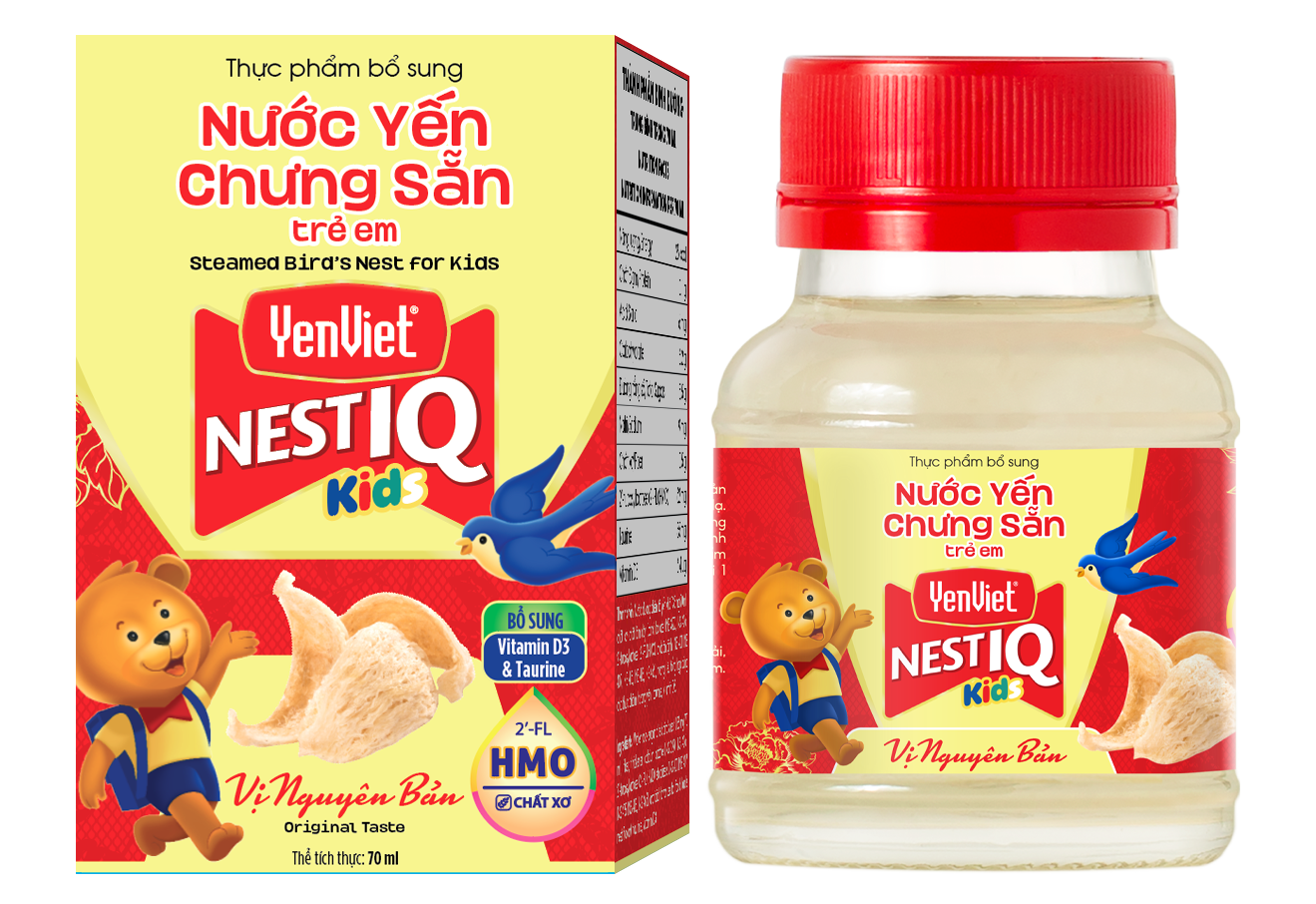 Nước Yến Chưng Sẵn Trẻ Em NestIQ [Khay 06 lọ - 70ml]