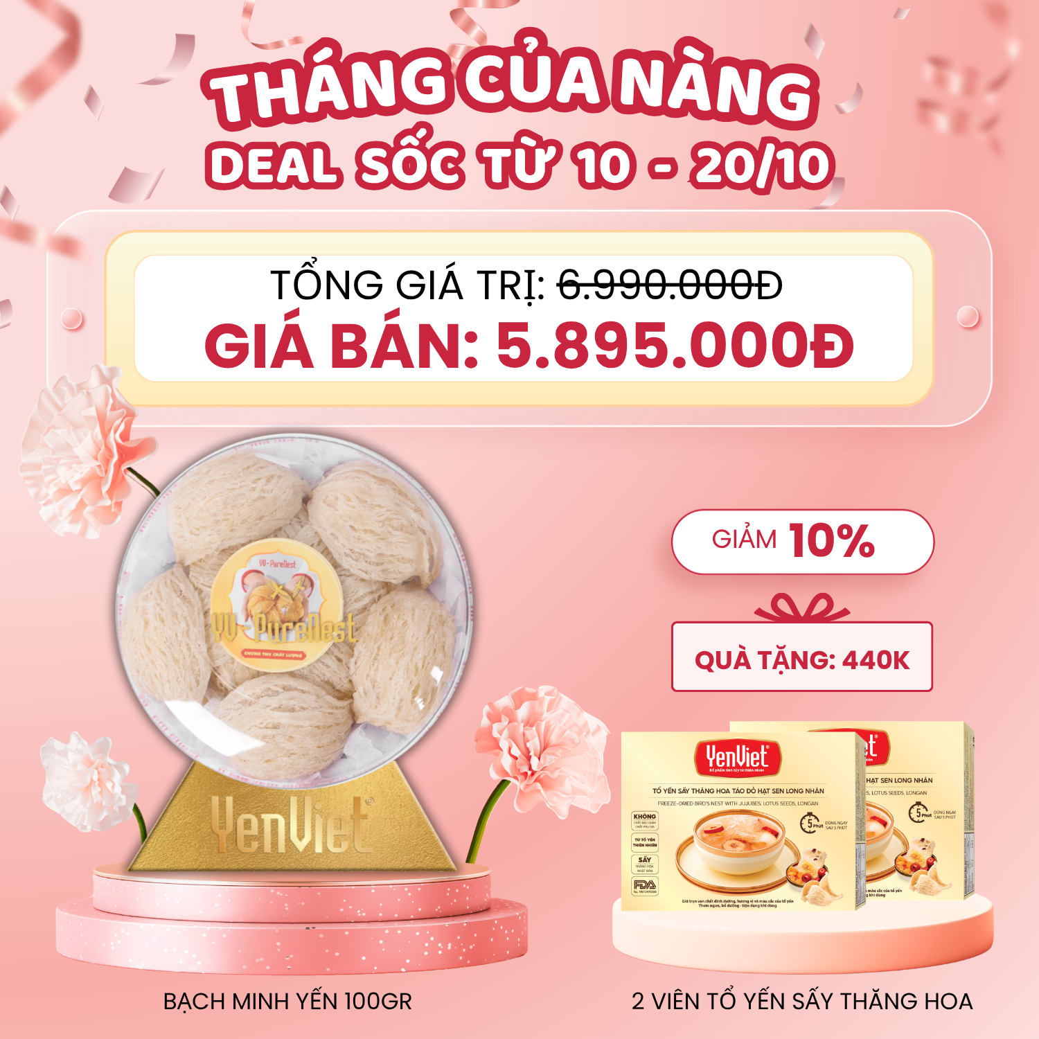 Bạch Minh Yến (Tổ Yến Sơ Chế Thượng Hạng) 100gr