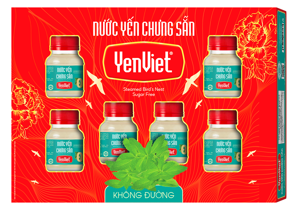 Nước Yến Sẵn Không Đường [Hộp quà tặng 06 lọ x 70ml]