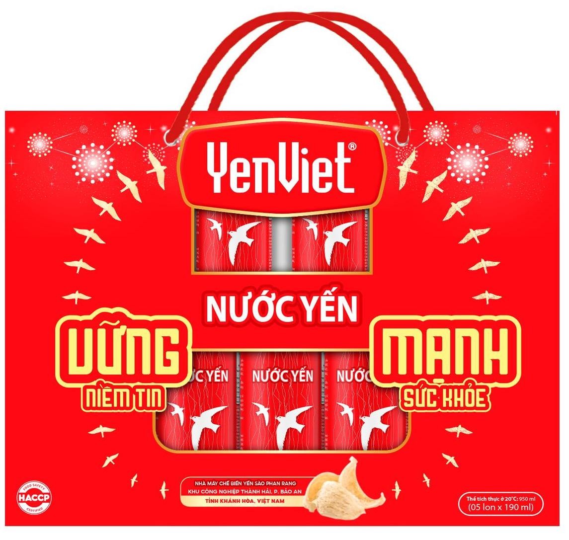 Nước Yến YenViet Vị Nguyên Bản [Hộp Quà Tặng 05 lon x 190ml]