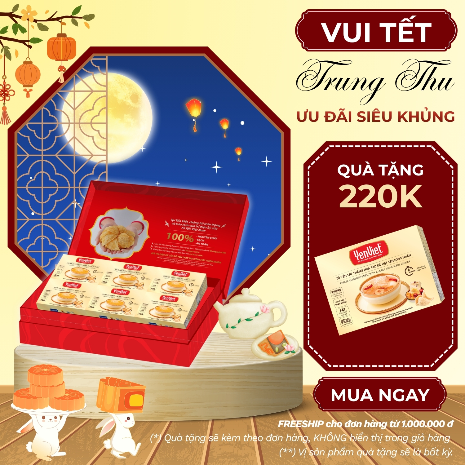 Tổ Yến Sấy Thăng Hoa- Đông Trùng Hạ Thảo [Hộp 6 viên]