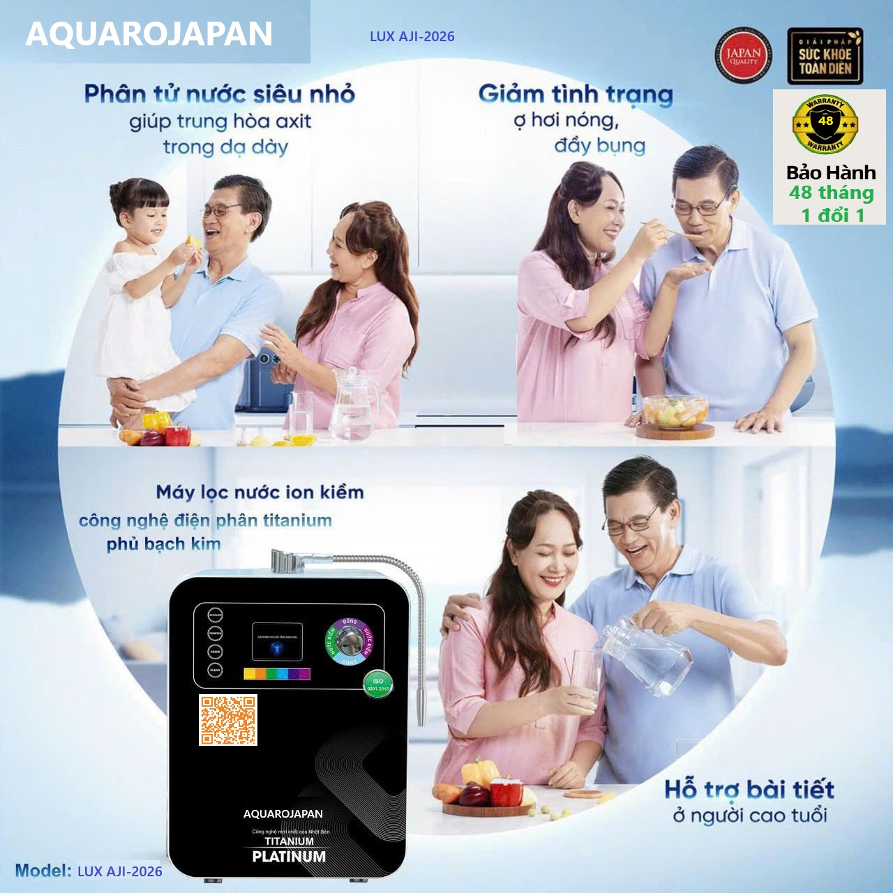 Máy Lọc Nước ION Kiềm Model LUX AJI 2026