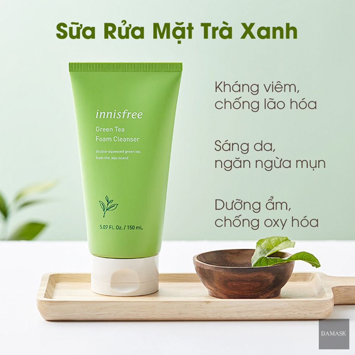 Review sữa rửa măt Innisfree Green Tea Foam Cleanser