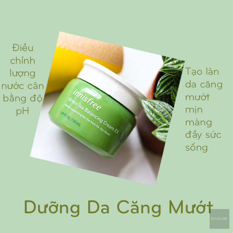 Review kem dưỡng ẩm trà xanh Green Tea Balancing Cream EX Innisfree