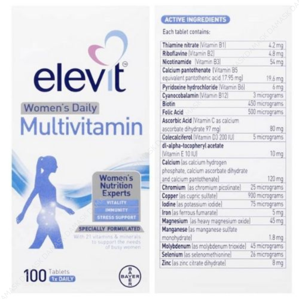 Elevit Multi Vitamin tổng hợp Bayer Elevit Women's Multi Vitamin 100 Viên Mẫu Mới ...