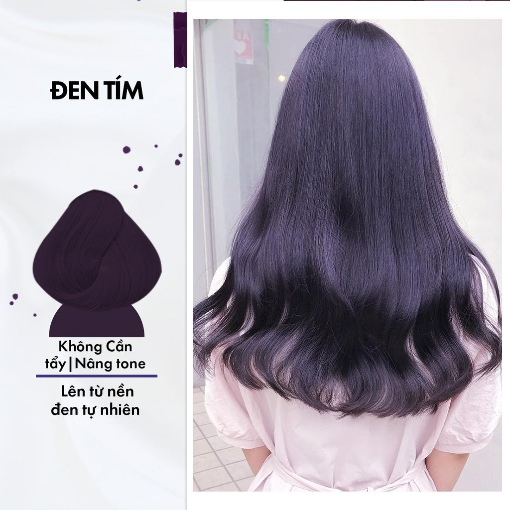 Thuốc Nhuộm Tóc Dạng Tuýp Màu Đen Tím (Không Cần Tẩy) Damask - Mỹ ...