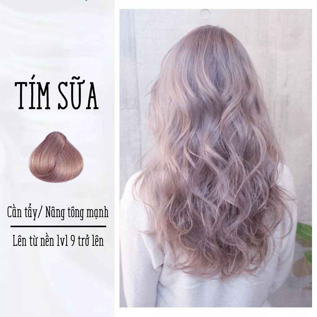 Thuốc nhuộm tóc màu tím sữa là sự kết hợp tuyệt vời giữa màu tím và trắng tinh khôi. Điểm nhấn của màu tóc này là sự tinh tế và độc đáo. Hãy cùng khám phá sự đẹp rực rỡ của những kiểu tóc màu tím sữa trong bộ sưu tập ảnh đa dạng trên website của chúng tôi.