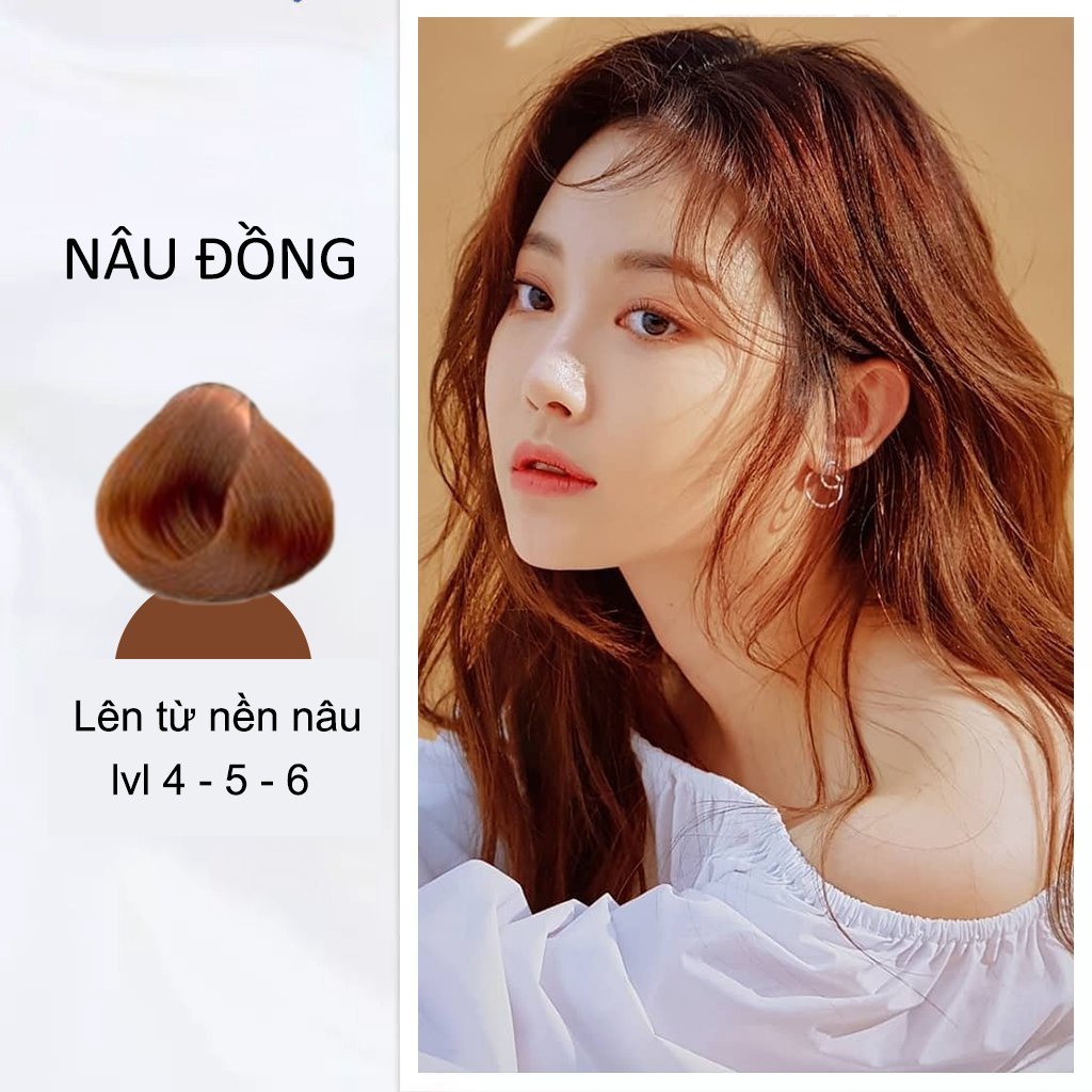 Bảng màu tóc mới nhất cho năm nay: nhuộm tóc màu nâu đồng đầy phong cách