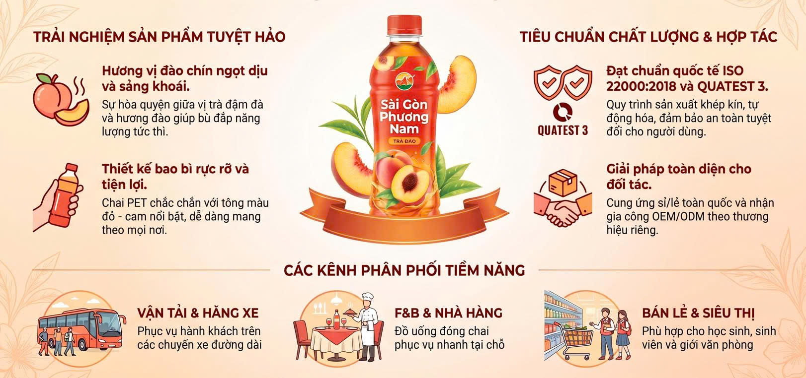 Nước giải khát Trà Đào