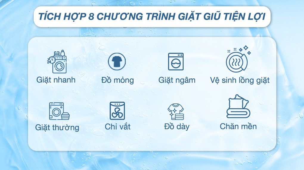  8 chương trình giặt